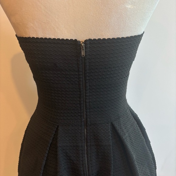 Sans Souci Black Strapless Fit N Flare Mini Dress Medium Party Cocktail Wedding - Picture 7 of 8